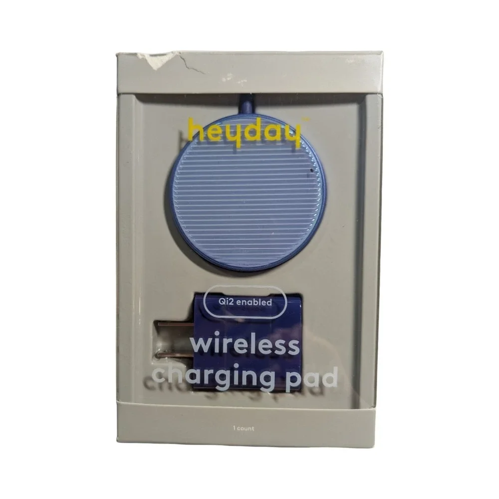 P8-O Heyday Wireless Charging Pad‎ & Charging Block Qi2 Enabled - Blue - Tested